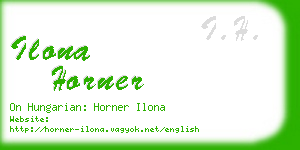 ilona horner business card